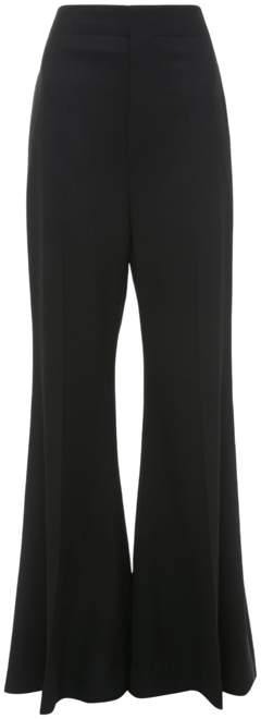 Wide Leg Tux Kick Trouser In Black
