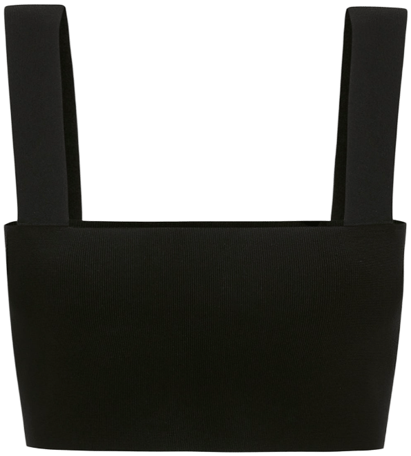 Strap Bandeau Top In Black