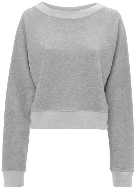 Cropped Sweatshirt In Grey Marl