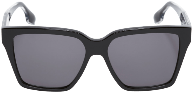 Soft Square Frame Sunglasses In Black