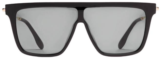 Rectangular Shield Sunglasses In Black