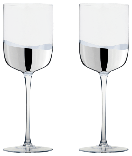 Wave Wine Glasses, Set of 2