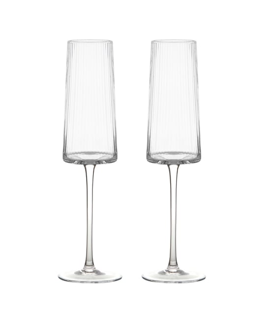 Empire Clear Champagne Flutes, Set of 2