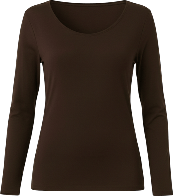 Women's Long-Sleeve Scoop-Neck Top