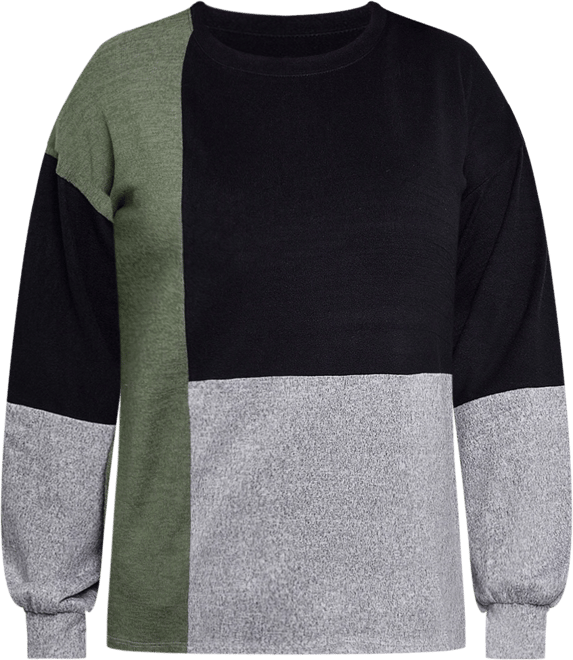 Women's Long Sleeve Colorblocked Top