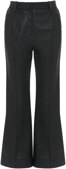 Alina High Waisted Trouser In Soft Black Leather
