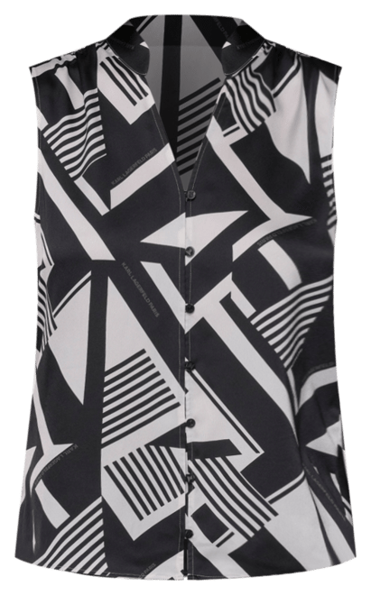 Women's Printed V-Neck Blouse