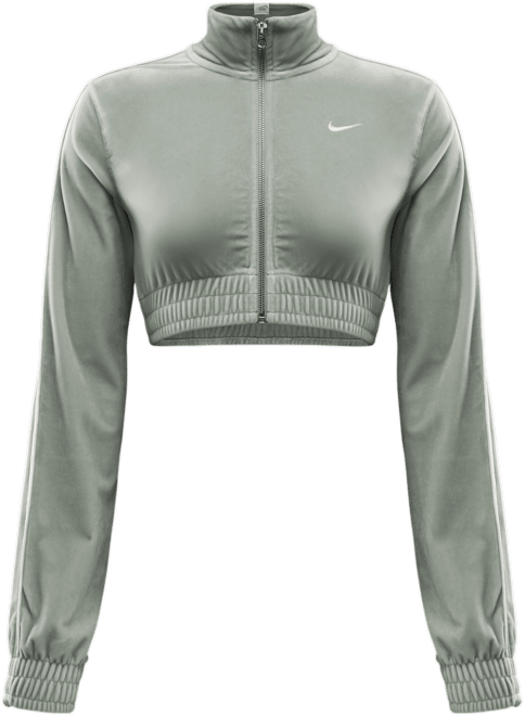 Nike Sportswear Collection Women's Cropped Velour Full-Zip Top