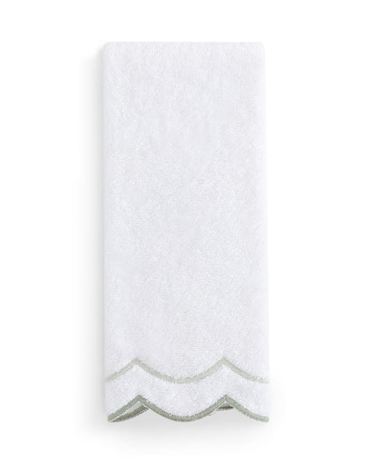 Scallop Cotton Hand Towel, 27" x 16"