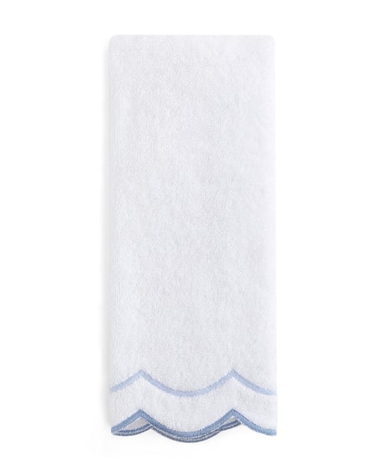 Scallop Cotton Hand Towel, 27" x 16"