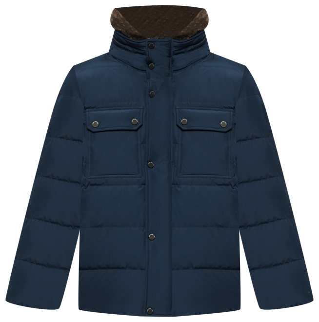 Men's Godwin Quilted Trucker Jacket with Removable Faux-Fur Trim