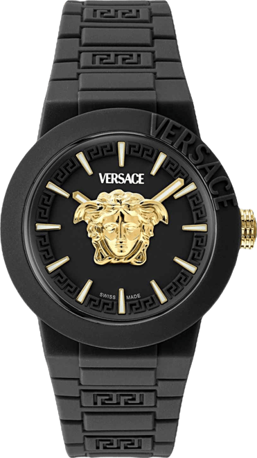 Men's Swiss V-Pop Black Silicone Strap Watch 43mm