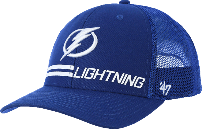 Tampa Bay Lightning Mens Lightning Railway Hat by 47 Brand
