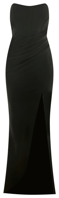 Juniors' Strapless Sweetheart-Neck Corset Gown