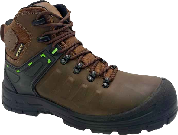 Men's 6" waterproof composite safety toe leather work boot