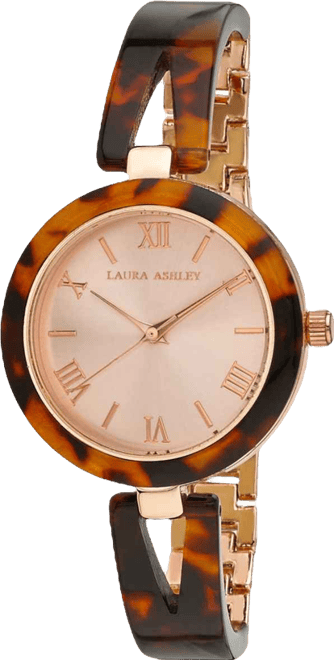 Women's Resin Two-Tone Alloy Half Bangle Watch 36mm