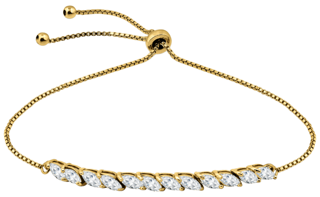 Cubic Zirconia Marquise Bolo Bracelet, Created for Macy's