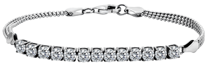 Cubic Zirconia Beaded Chain Bracelet, Created for Macy's