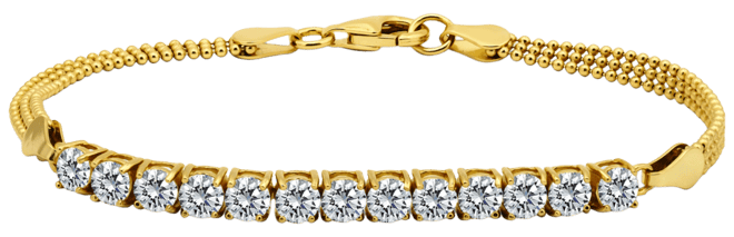 Cubic Zirconia Beaded Chain Bracelet, Created for Macy's