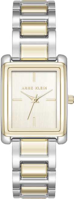 Women's Quartz Contemporary Champagne and Two-Tone Alloy Metal Watch, 24mm