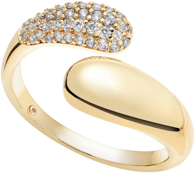 Cubic Zirconia Bypass Ring