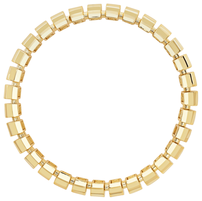 Gold, Silver Plated Brass Stretch Bracelet