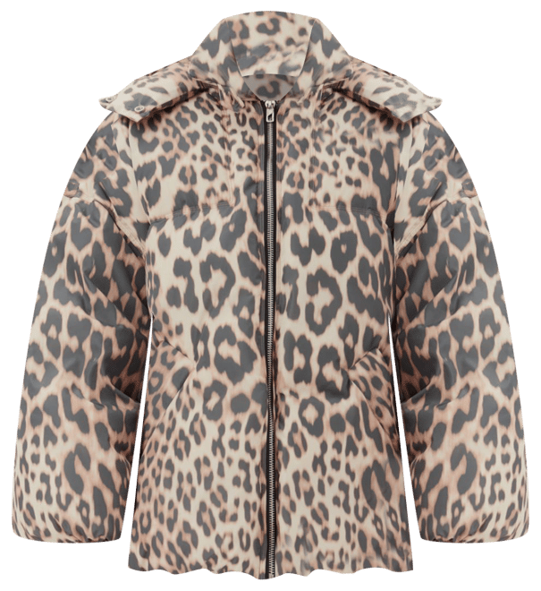 GANNI Leopard Puffer Down Jacket | Bloomingdale's