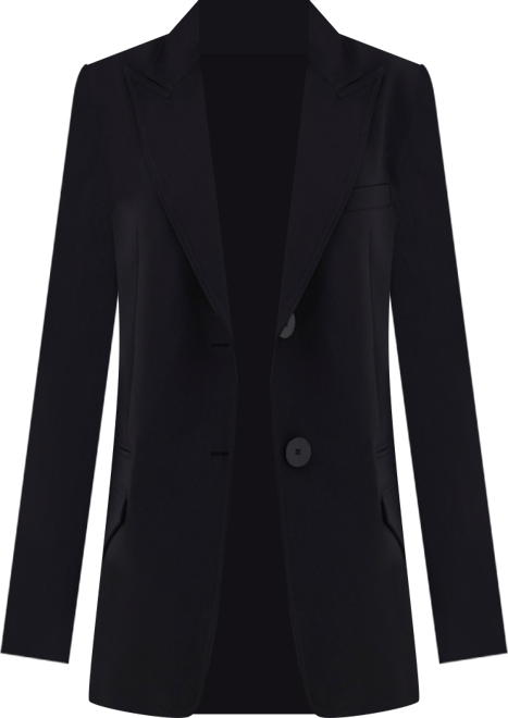 Women's Padded Shoulder Blazer Jacket