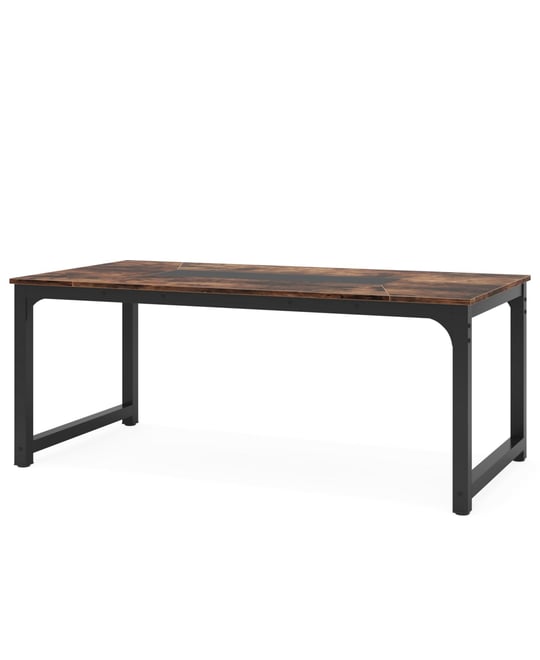 78.7"x39.4" Dining Table, Industrial Kitchen Table for 8-10 Person, Rectangular Dinner Table for Dining Room Kitchen Living Room, with Heav
