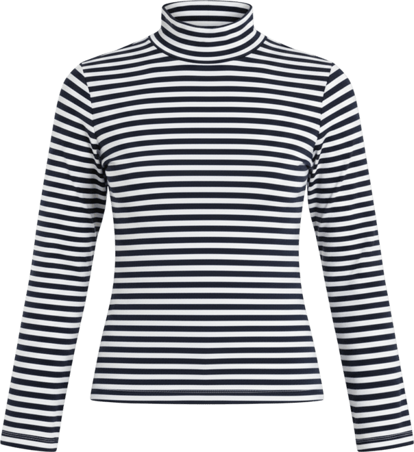 Women's Stripe Turtle Neck Top