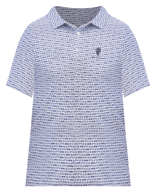 Men's Ultra Soft Shades Print Tech Terry Sports Fit Polo Shirt