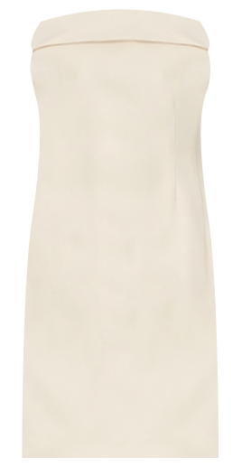 Women's Structured Satin Strapless Dress