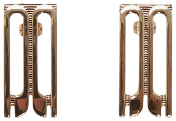 Frame Stud Earrings In Gold