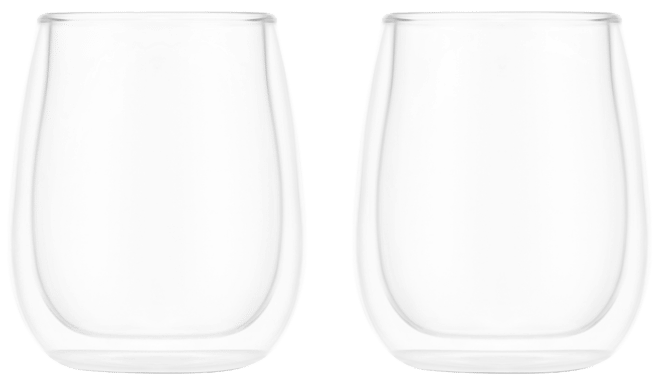 Skal Double-Walled White Wine Glasses, Set of 2