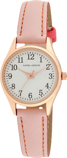 Women's Quartz Pink Faux Leather Watch 30mm