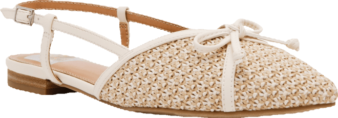 Women's Carsen Bow Pointed-Toe Slingback Flats