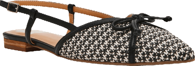 Women's Carsen Bow Pointed-Toe Slingback Flats