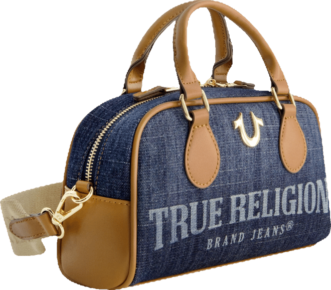 Denim Logo Mini Satchel Crossbody Bag