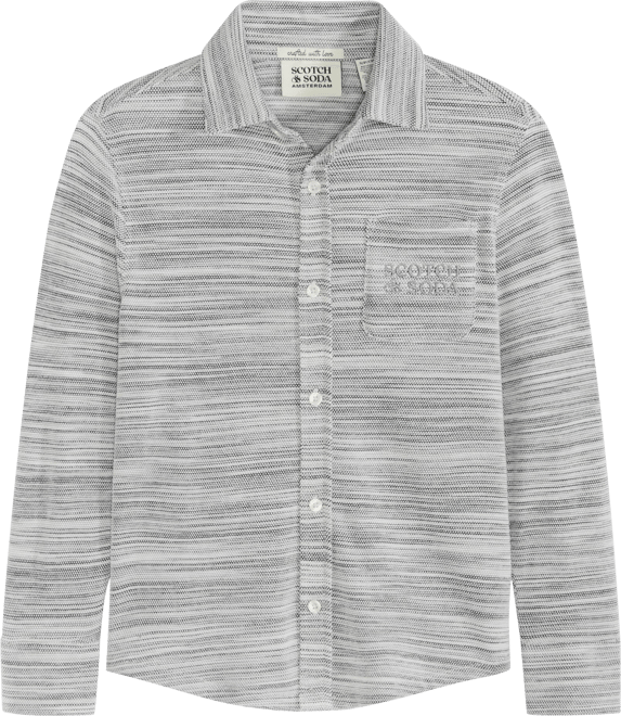 Big Boys Space Dyed Button Up Shirt