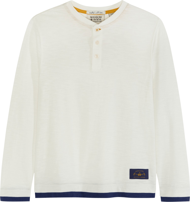 Big Boys Slub Jersey Henley T-Shirt