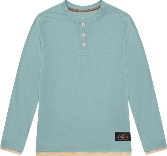 Big Boys Slub Jersey Henley T-Shirt