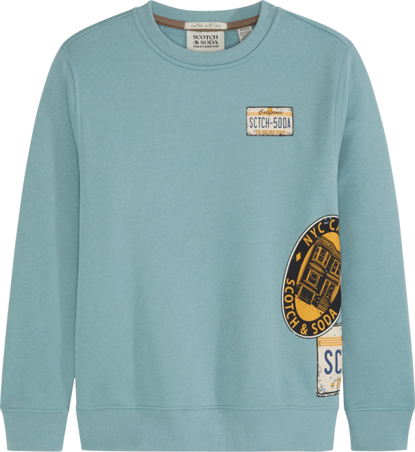 Big Boys Graphic Fleece Crew Shirt