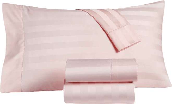 1.5" Stripe 550 Thread Count 100% Cotton 3-Pc. Sheet Set, Twin Xl, Exclusively at Macy's