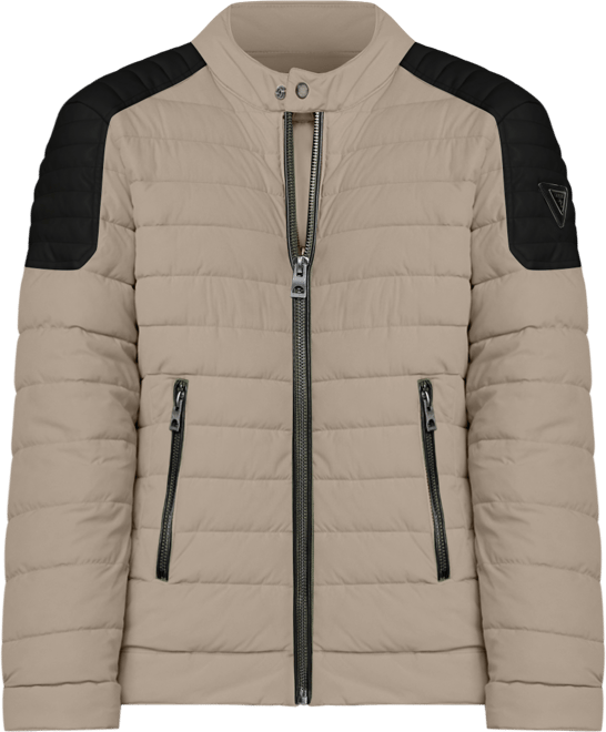 GUESS Men's Lightweight Quilted Jacket with Moto Detail - Macy's