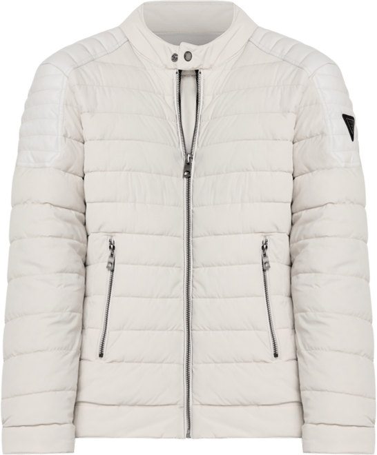 Men's Lightweight Quilted Jacket with Moto Detail