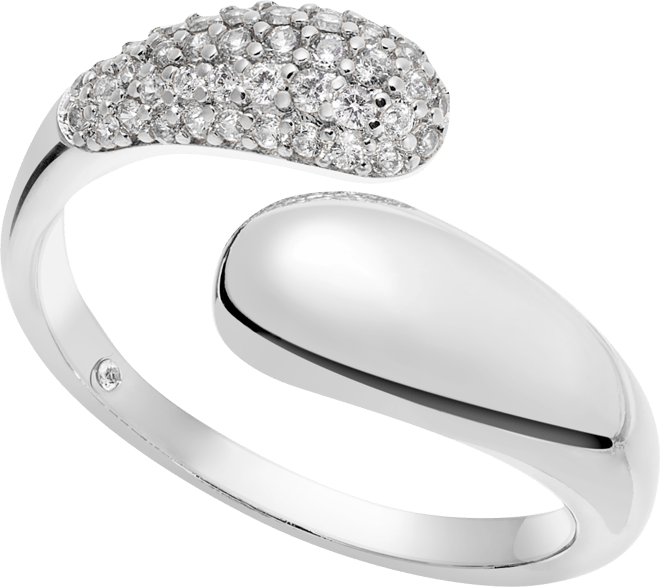 Cubic Zirconia Bypass Ring