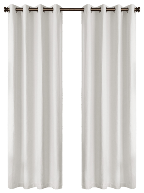 Linen Texture Blackout Grommet Curtains Pair(2 Panels), 52"×96"