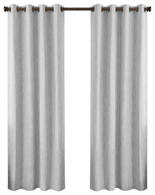 Linen Texture Blackout Grommet Curtains Pair(2 Panels), 52"×96"