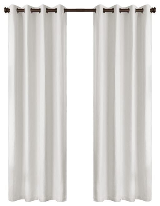 Linen Texture Blackout Grommet Curtains Pair(2 Panels), 52"×108"