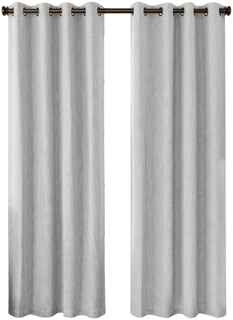 Linen Texture Blackout Grommet Curtains Pair(2 Panels), 52"×108"